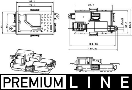 Блок управління обігрівачем Mercedes W204, W212 2010- MAHLE ORIGINAL ABR67000P