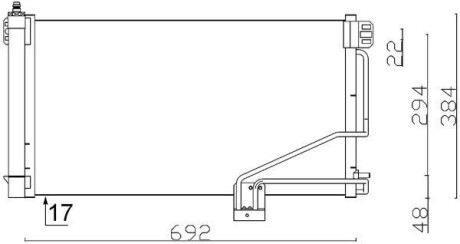 Конденсор MERCEDES-BENZ C-CLASS (W203) alt MAHLE ORIGINAL AC347001S