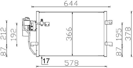 Конденсер кондиціонера MAHLE ORIGINAL AC 351 000S