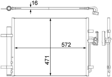 Радіатор кондиціонера MAHLE ORIGINAL AC 441 000S (фото 1)