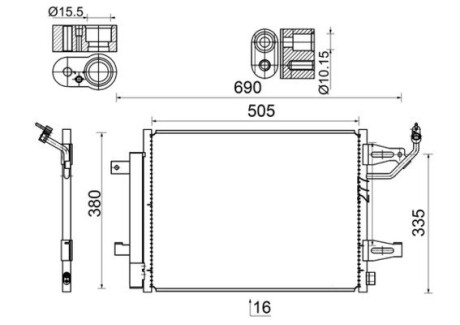 Радиатор кондиционера MAHLE ORIGINAL AC 509 000S