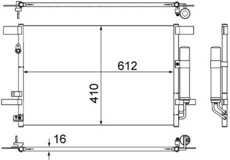 Радиатор кондиционера MAHLE ORIGINAL AC 557 000S