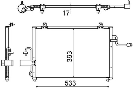 Конденсер кондиціонера MAHLE ORIGINAL AC 645 000S