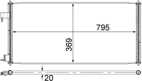 Конденсор FORD TOURNEO CONNECT alt MAHLE ORIGINAL AC689000S