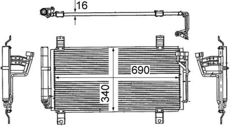 Радіатор кондиціонера MAHLE ORIGINAL AC 714 000S