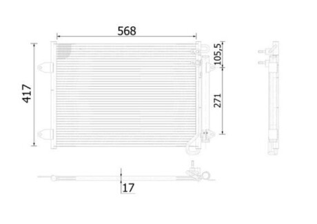 Радіатор кондиціонера MAHLE ORIGINAL AC 734 000S (фото 1)