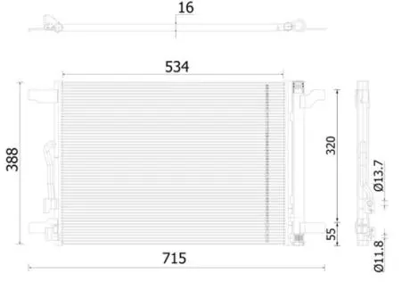 Радиатор кондиционера MAHLE ORIGINAL AC 915 000S
