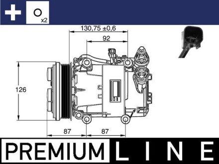 Компресор кондицiонера MAHLE ORIGINAL ACP 54 000P