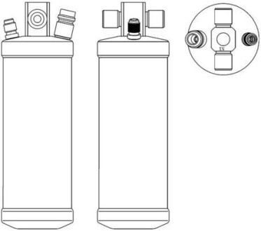 Осушитель кондиционера, DAF 65CF / 75CF / F75 MAHLE ORIGINAL AD 73 000S