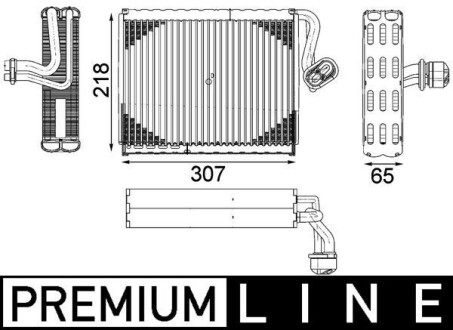 Випарник кондицiонера MAHLE ORIGINAL AE 122 000P