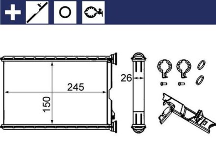 Радиатор печки MAHLE ORIGINAL AH 242 000S