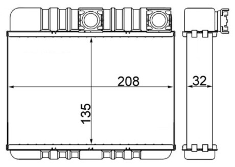 Радіатор пічки E46/X3(E83) 2.0D-3.0D 98-11 MAHLE ORIGINAL AH 87 000S