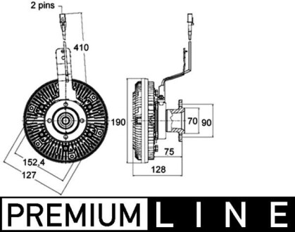 Муфта вентилятора, MAN TGS/TGX MAHLE ORIGINAL CFC 135 000P