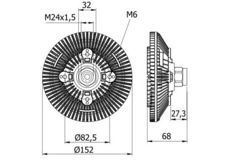 Термомуфта E65/66/67 4.4-4.6 01-09 MAHLE ORIGINAL CFC 77 000S