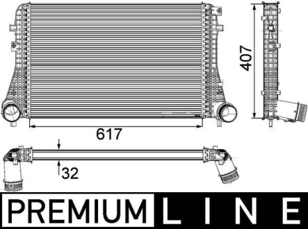 Интеркулер MAHLE ORIGINAL CI 208 000P