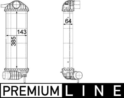 Інтеркулєр RENAULT Kangoo "1,5DCi "07>> MAHLE ORIGINAL CI243000P