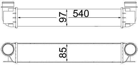 Радіатор інтеркулера E39 520d/525d/530d 98-04 MAHLE ORIGINAL CI 338 000S
