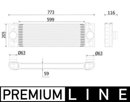 Інтеркулєр FORD Transit \'\'2.2TDCI \'\'11-14 MAHLE ORIGINAL CI543000P (фото 1)