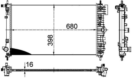 Радіатор охолодження MAHLE ORIGINAL CR 1098 000P