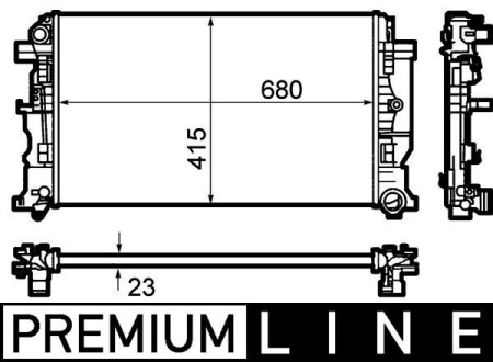 Радіатор охолодження двигуна Mahle MAHLE ORIGINAL CR 1710 000P