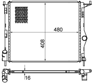 Радіатор DACIA LOGAN (LS_) MAHLE ORIGINAL CR1765000S