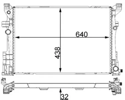 Радиатор охлаждения двигателя MAHLE ORIGINAL CR2171000P
