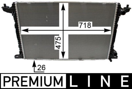 Радиатор Mahle 718 mm AUDI A4/A5/Q5 \'\'1.4-2.0 \'\'15>> MAHLE ORIGINAL CR2179000P