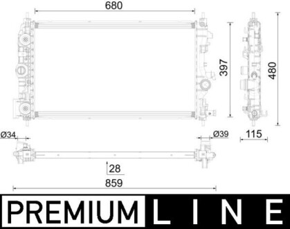 Радіатор MAHLE ORIGINAL CR2591000P