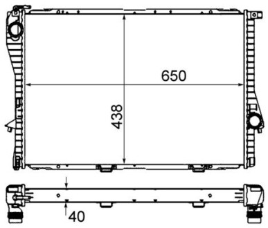 Радіатор охолодження двигуна E39/E38 2.0-4.4 95-04 MAHLE ORIGINAL CR 295 000S