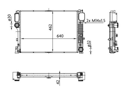 Радиатор Mercedes W221 S MAHLE ORIGINAL CR38000S