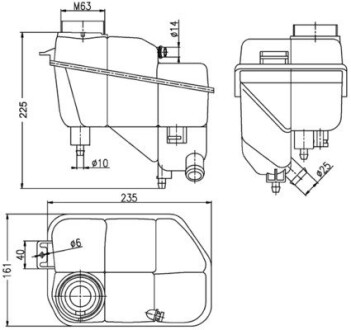 Расширительный бачёк MERCEDES CLS(C219)/E(W211,S211) "02-10 MAHLE ORIGINAL CRT202000S