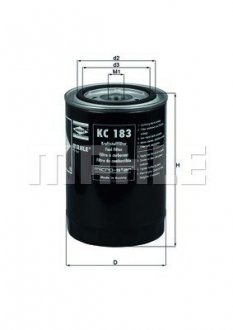 Фильтр топливный MAHLE ORIGINAL KC183 (фото 1)