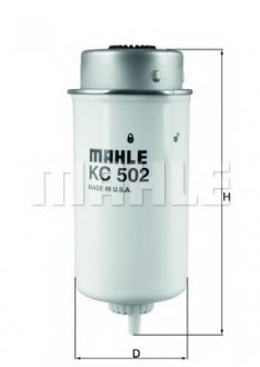 Фільтр паливний Mahle FORD Transit 125-137л.с. Diesel 02-06 MAHLE ORIGINAL KC502
