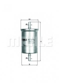 Фільтр паливний MCC Smart MAHLE ORIGINAL KL1651 (фото 1)