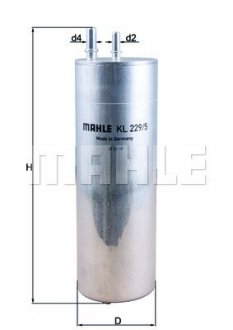 Фильтр топливный MAHLE ORIGINAL KL229/5 (фото 1)