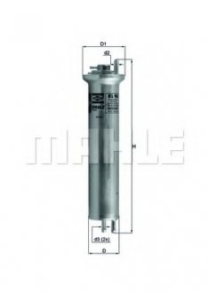 Фильтр топливный MAHLE ORIGINAL KL96 (фото 1)