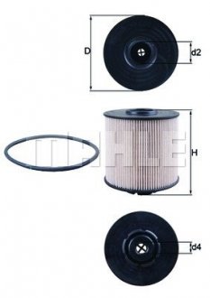 Фильтр топливный MAHLE ORIGINAL KX67/2D (фото 1)