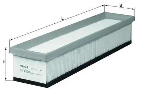 Фільтр повітряний MAHLE ORIGINAL LX2039
