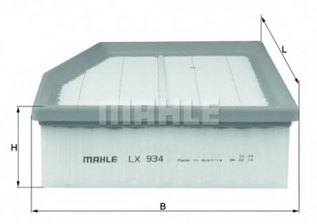 Фільтр повітряний Mahle VW MAHLE ORIGINAL LX934
