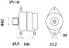 Генератор 28V 110A MAHLE ORIGINAL MG 877 (фото 1)