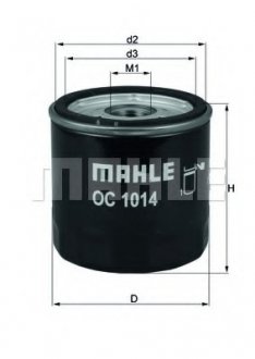 Фільтр масляний Mahle VOLVO S60 II, S80 II MAHLE ORIGINAL OC1014