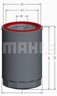 Фільтр оливи MAHLE ORIGINAL OC 1