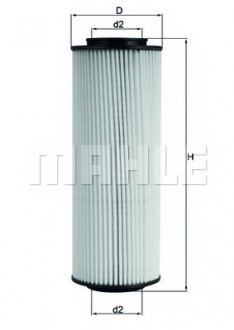 Фільтр масляний HYUNDAI ix35 3,0 V6 CRDI 08- MAHLE ORIGINAL OX775D (фото 1)