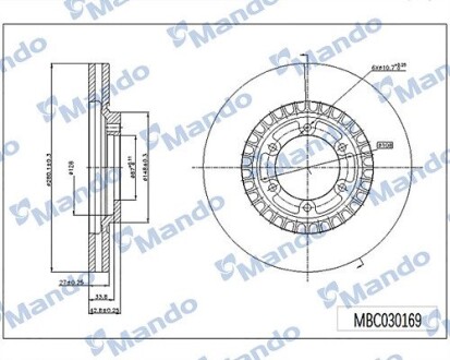 Тормозной диск MANDO MBC030169