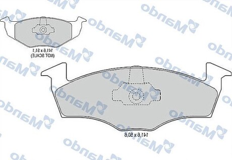 Гальмівні колодки до дисків MANDO MBF015116