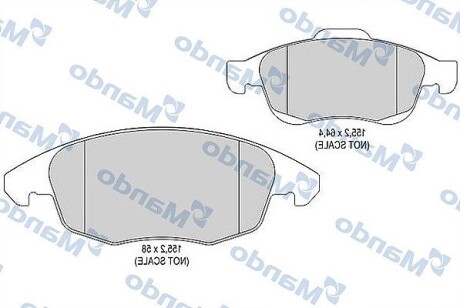 Тормозные колодки передние MANDO MBF015238