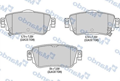 Тормозные колодки задние MANDO MBF015290