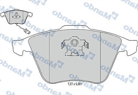 Гальмівні колодки до дисків MANDO MBF015372