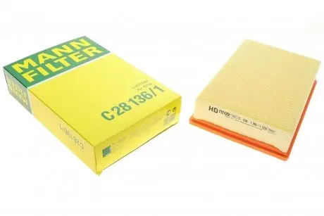 Фильтр воздушный Caddy II/Polo/Felicia 1.9TDI/SDI MANN-FILTER C 28 136/1