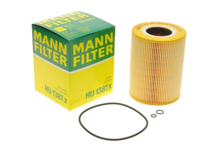 Фильтрующий элемент масляного фильтра man f2000, tga, neoplan MANN-FILTER HU 1381 X (фото 1)